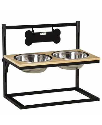 Dog Bowls Standing Feeder Adjustable Elevated Stainless Steel Bowls