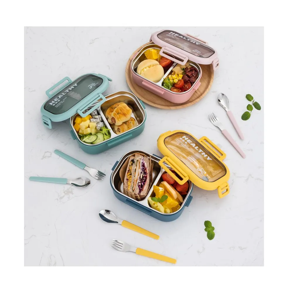 28OZ Compartment Bento Lunch Box With Lunch Bag And Cutlery Set