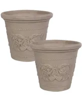 Sunnydaze Decor 19.5 in Arabella Polyresin Outdoor Planter - Beige