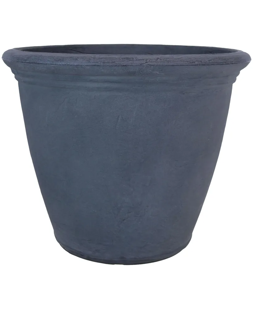 Sunnydaze Decor 20 in Anjelica Polyresin Planter with Uv-Resistance - Slate