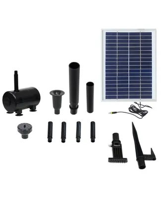 Sunnydaze Decor 132 Gph Solar Pump and Panel Kit with 2 Spray Heads - 56 in Lift