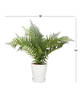 Traditional Fern Artificial Plant, 14.45"