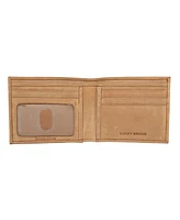 Lucky Brand Men's Flag Embossed Leather Bifold Wallet