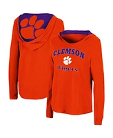 Women's Colosseum Orange Clemson Tigers Catalina Hoodie Long Sleeve T-shirt