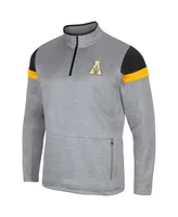 Men's Colosseum Gray Appalachian State Mountaineers Bingo Quarter-Zip Jacket