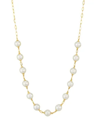 Honora Cultured Freshwater Pearl (6 - 6-1/2mm) 18" Collar Necklace in 14k Gold