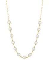 Honora Cultured Freshwater Pearl (6 - 6-1/2mm) 18" Collar Necklace in 14k Gold