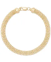 Italian Gold Bombay Bismark Chain Bracelet in 14k Gold