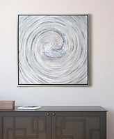 Empire Art Direct Swirl Textured Metallic Hand Painted Canvas Wall Art, 36" x 36"