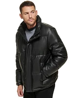 Calvin Klein Men's Faux Leather Classic Puffer Jacket