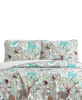 Southshore Fine Linens Christmas Woodland Reversible 6 Piece Comforter Set, Twin