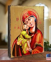 Designocracy Icon Vladimir Virgin Mary Wall Art on Wood 8"