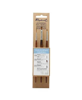 Raphael Essentials for Details Acrylic and Watercolor Brush 3 Piece Set