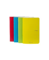 Fabriano Spring Colors Ecoqua Pocket Sized Staple Bound Notebook Blank 4 Piece Pack, 4 Notebook Pack