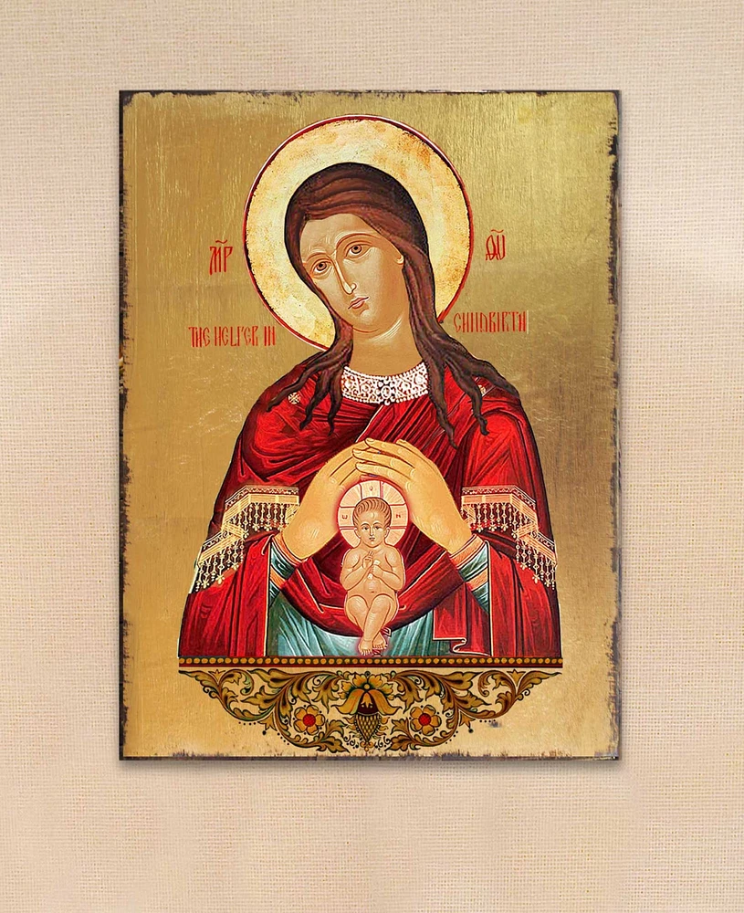 Designocracy Blessed Virgin Mary Life Giving Icon 8" x 6"