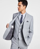 Bar Iii Men's Slim-Fit Wool Sharkskin Suit Jacket, Created for Macy's