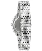 Bulova Women's Classic Diamond (1/10 ct. t.w.) Stainless Steel Bracelet Watch 30mm, A Macy's Exclusive