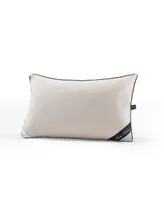 Brooks Brothers Feather Down Cotton Pillow, King - Silver