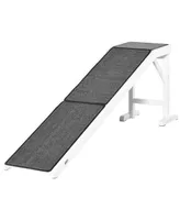 Pet Bed Ramp w/ Non-Slip Carpet Top Platform Older Dogs