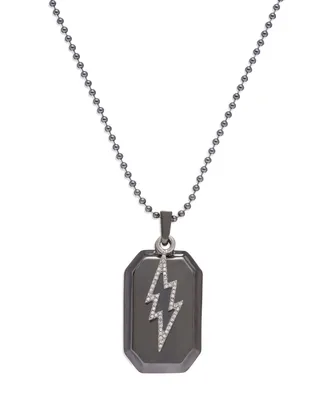 Steve Madden Bolt Dog Tag Pendant Necklace