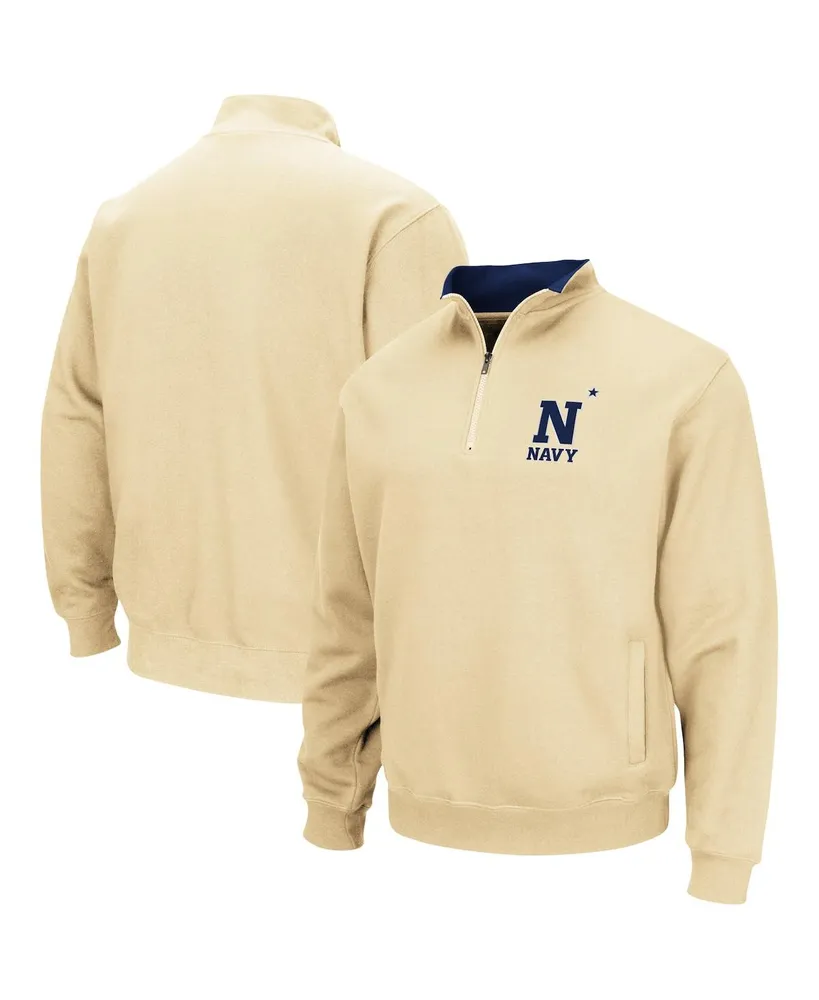 Men's Colosseum Gold Navy Midshipmen Tortugas Team Logo Quarter-Zip Jacket