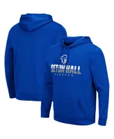 Men's Colosseum Blue Seton Hall Pirates Lantern Pullover Hoodie