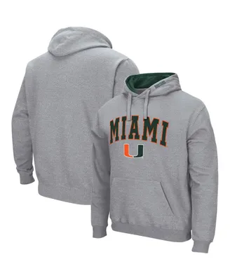 Colosseum Men's Miami Hurricanes Arch & Logo 3.0 Pullover Hoodie