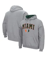 Colosseum Men's Miami Hurricanes Arch & Logo 3.0 Pullover Hoodie