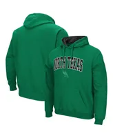 Men's Colosseum Kelly Green North Texas Mean Green Arch and Logo Pullover Hoodie