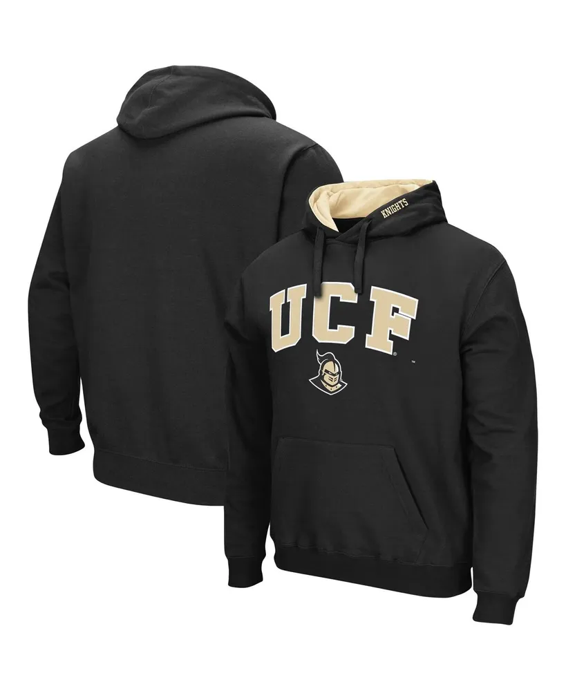 Men's Colosseum Black Ucf Knights Arch and Logo Pullover Hoodie
