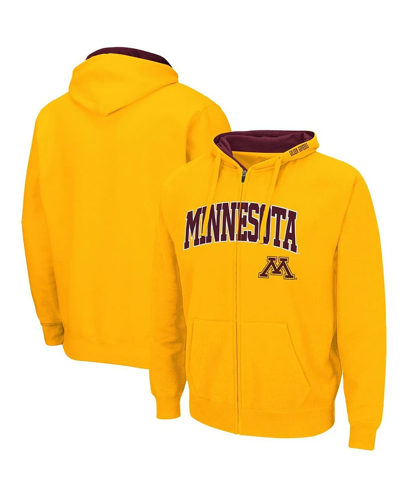 Colosseum Men's Minnesota Golden Gophers Arch Logo 3.0 Full-Zip Hoodie