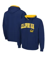 Men's Colosseum Navy Cal Bears Arch and Logo 3.0 Full-Zip Hoodie