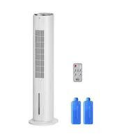 Homcom Portable Swivel 3-Mode Air Conditioner Humidifier Cooling Fan, Remote