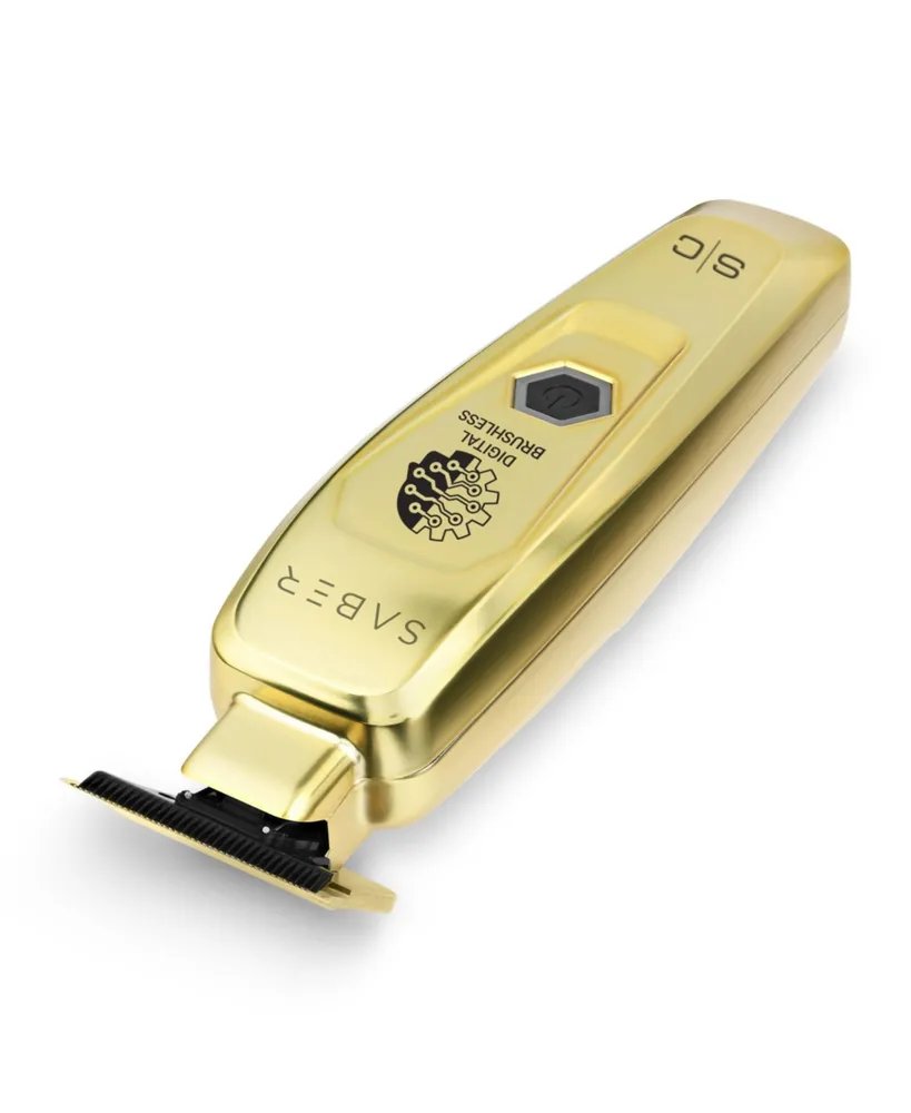 StyleCraft Professional Saber Professional Full Metal Body Digital Brushless Motor Cordless Hair Trimmer - Gold
