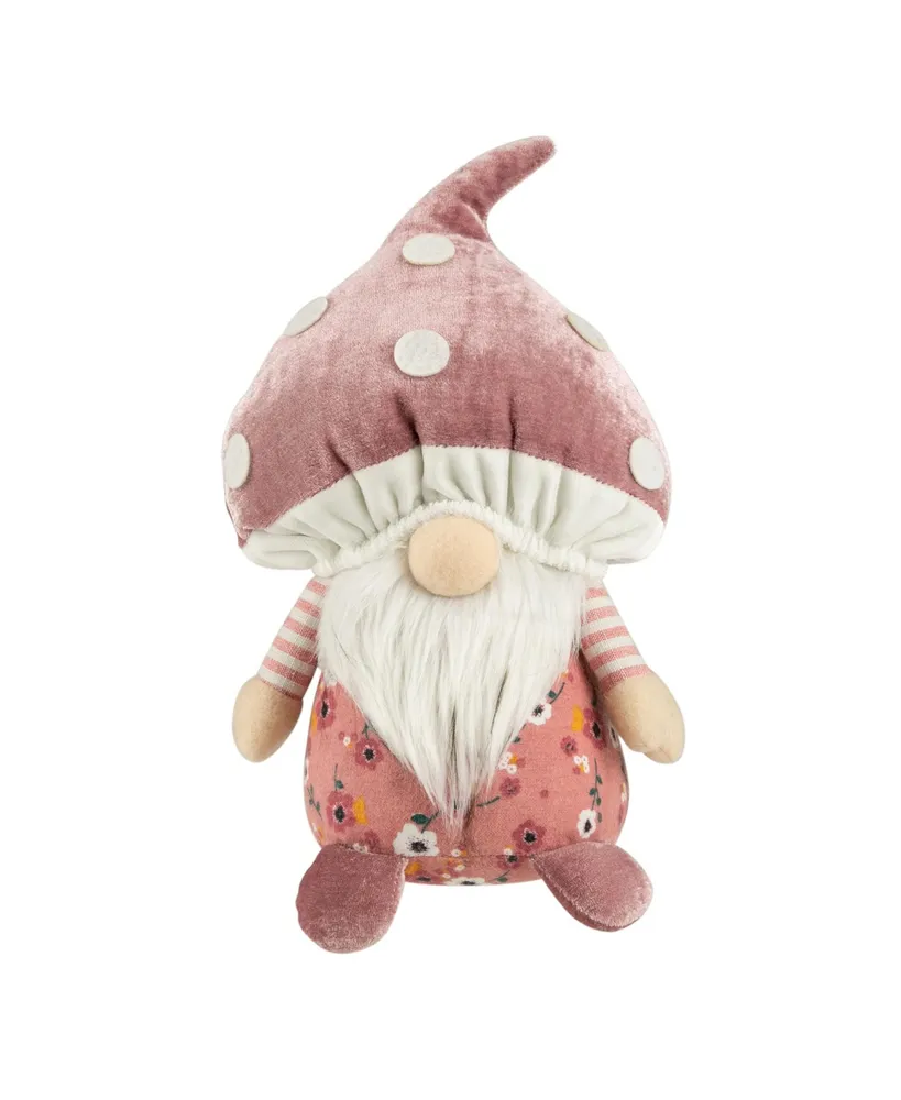 Springtime Floral Mushroom Gnome, 10.5"