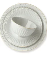 Lenox French Perle Groove Blue 12 Pc. Dinnerware Set, Service for 4