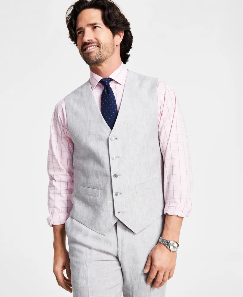 Tommy Hilfiger Men's Modern-Fit Th Flex Stretch Linen Suit Vest