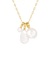 brook & york Florence Imitation Pearl Charm Pendant Necklace