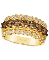 Le Vian Chocolate Diamond (1-1/4 ct. t.w.) & Nude (1/3 Multirow Ring 14k Gold (Also Available Rose or White Gold)