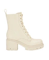 Guess Women's Juel Low Heel Lace Up Combat Booties