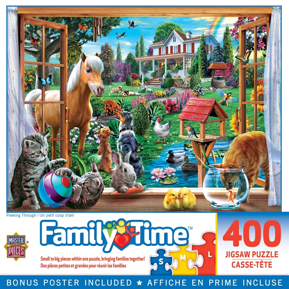 Masterpieces Family Time - Peeking Through 400 Piece Jigsaw Puzzle