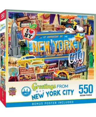 Masterpieces Greetings From New York - 550 Piece Jigsaw Puzzle