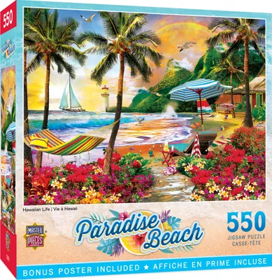 Masterpieces Paradise Beach - Hawaiian Life 550 Piece Jigsaw Puzzle
