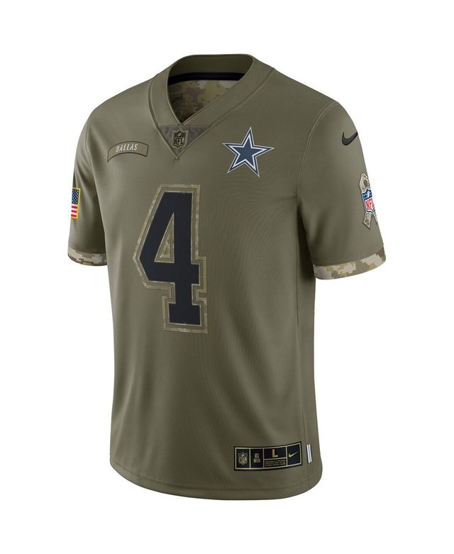 Dak Prescott Dallas Cowboys Nike 2022 Salute To Service Limited Jersey -  Olive