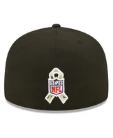 Men's New Era Black Cleveland Browns 2022 Salute To Service 59FIFTY Fitted Hat