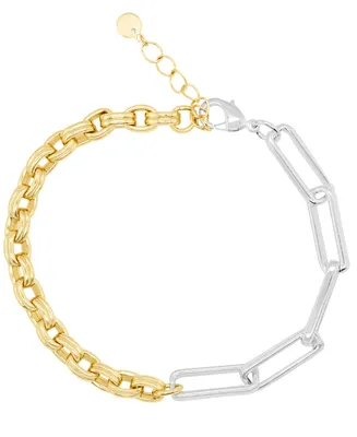 And Now This High Polished Bracelet in Two Tone