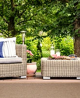 Liora Manne' Sahara Texture Border 7'10" x 9'10" Outdoor Area Rug