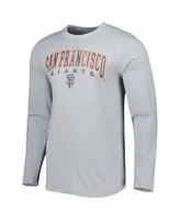 Men's Concepts Sport Gray, Black San Francisco Giants Breakthrough Long Sleeve Top and Pants Sleep Set