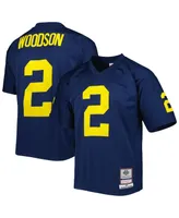 Men's Mitchell & Ness Charles Woodson Navy Michigan Wolverines Authentic Jersey