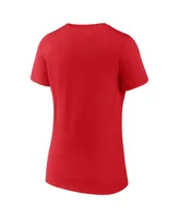 Women's Fanatics Red St. Louis Cardinals 2022 Postseason Locker Room V-Neck T-shirt